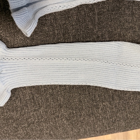 Ultra Pink Light Blue Ribbed Button-Front Cardigan - Picture 5 of 6